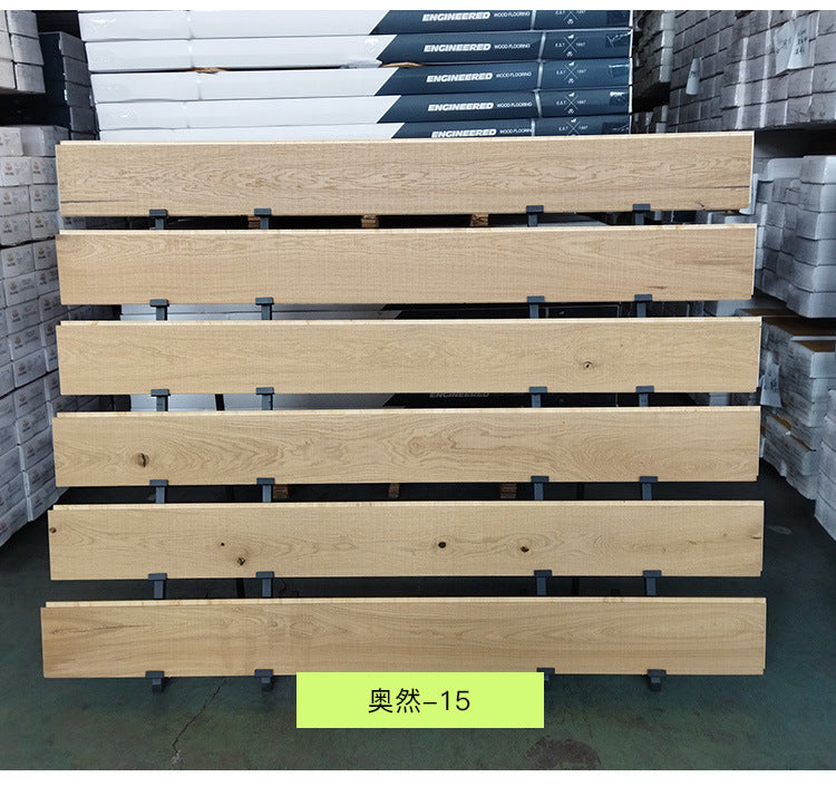 Pure Three-Layer Solid Wood Flooring European Oak Sawtooth Texture Scar Modification Antique Warm Flooring