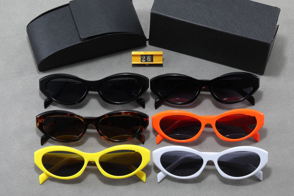 P Home25New26z Sunglasses Plate Men and Women Sunglasses High Sense Cat Eye retro Sunglasses UV Protection