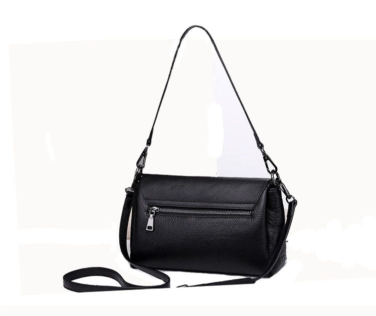 Women's Genuine Leather Bag for Middle-aged Moms, Large Capacity Soft Cowhide Underarm Bag, Single Shoulder Crossbody Bag, Shiling Bag, Spring New Model