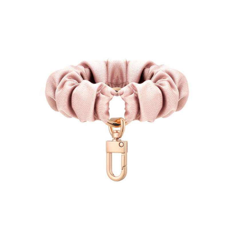 Pleated Large Intestine Phone Chain Hanging Ring Wrist Strap Fat Intestine Short Chain Lanyard Jewelry Keychain