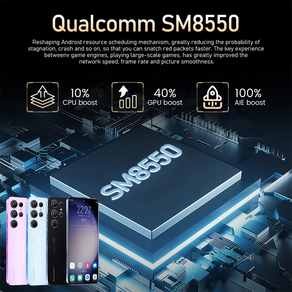 Mobile Phone S23+Ultra7.3Inch16+512G Memory All-in-One Machine Factory Direct Smart Full Screen