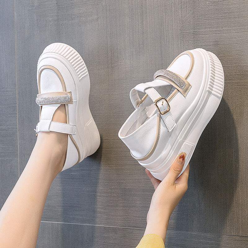 Women's Platform Sandals2025New Spring and Autumn Fairy Style Rhinestone Versatile Roman Shoes Platform Wedge Strap Sandals