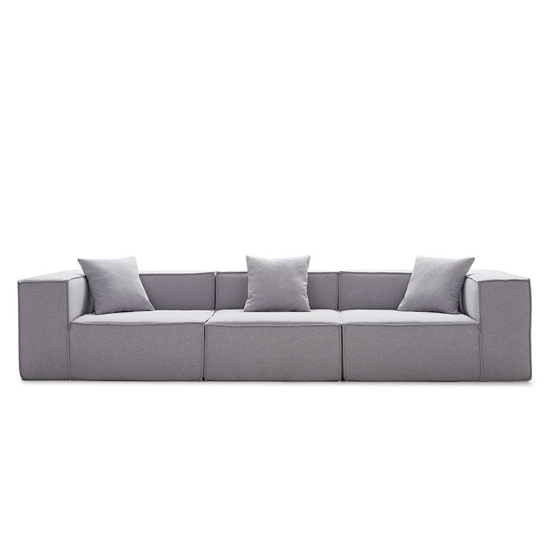 Vacuum Compression Modern Minimalist Tofu Block Sofa Small Apartment Living Room Retro Straight Row Roll Pack Square Fabric Sofa
