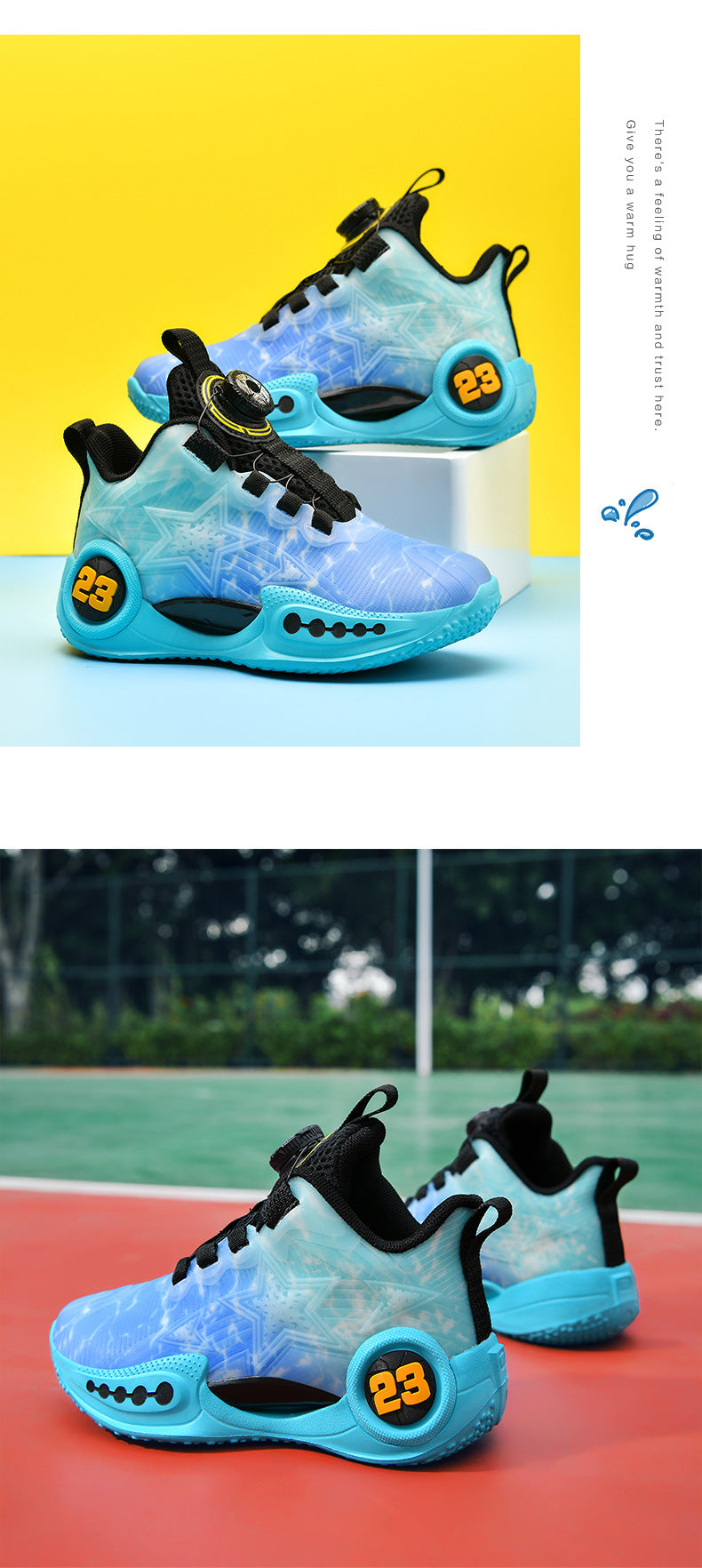 New Girls Light Elastic Damping Children's Shoes Boys Rotating Buckle Luminous fashion Casual Sports Children's Basketball Shoes