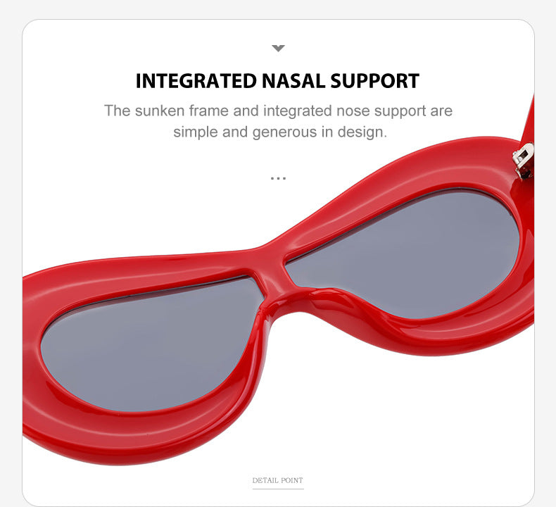 Europe and America Y2K Sunglasses for Women Trendy One-Piece Sunglasses Party Quirky Street Style Fashion Women's Glasses Wholesale