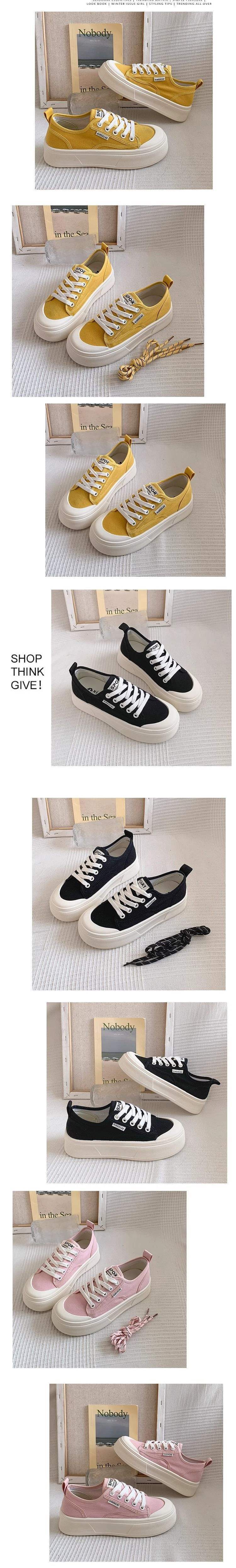 Women's Platform Canvas Shoes2025Summer New Breathable Versatile Casual Thin Height-Increasing White Sneakers