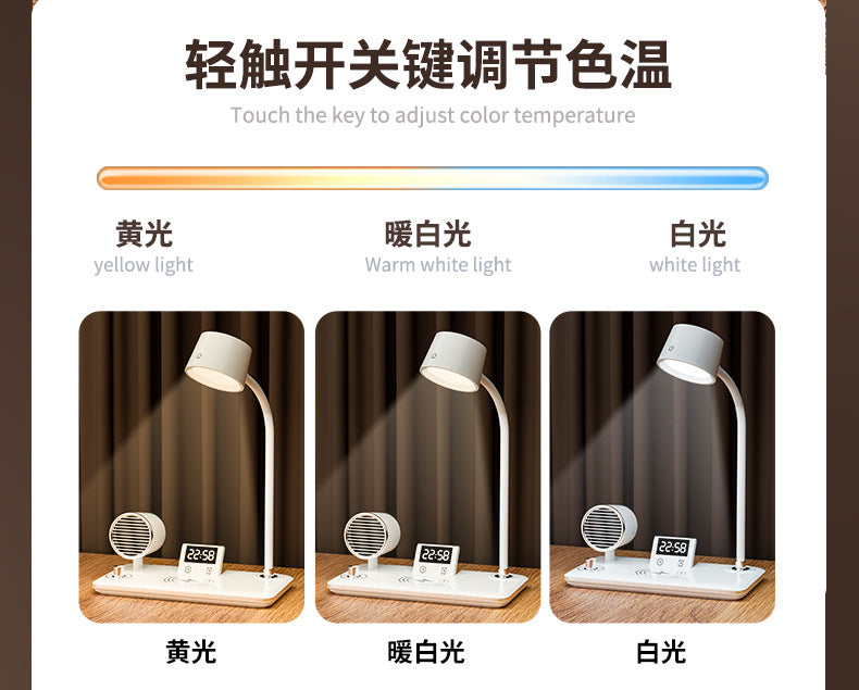 Multifunctional Wireless Charging Desk Lamp Foldable Reading Light Bluetooth Speaker Atmosphere Night Light  Customization Factory