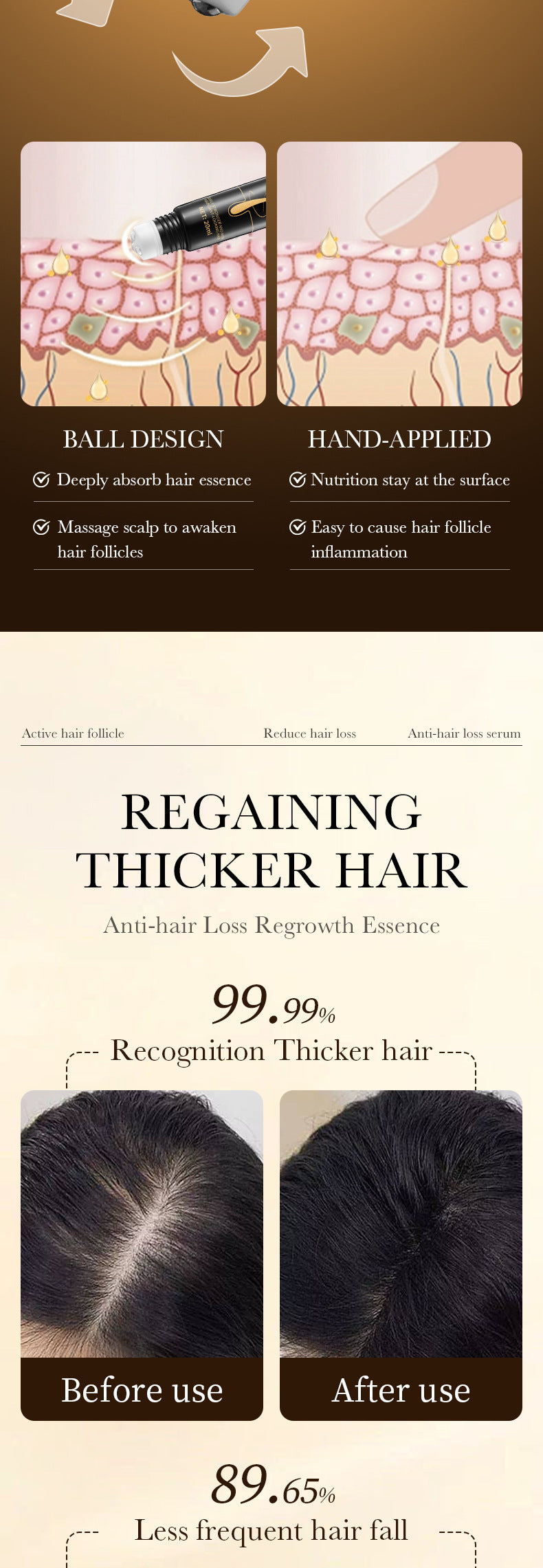 Full English Anti-Hair Loss Serum ZOZU Strengthen Hair Roots Improve Hair Loss Hair Growth Essence  Wholesale