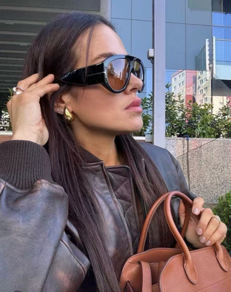 Large Frame Toad Sunglasses for Women Trendy European and American New Fashion Full Frame Sunglasses UV Protection Sun Glasses sunglasses