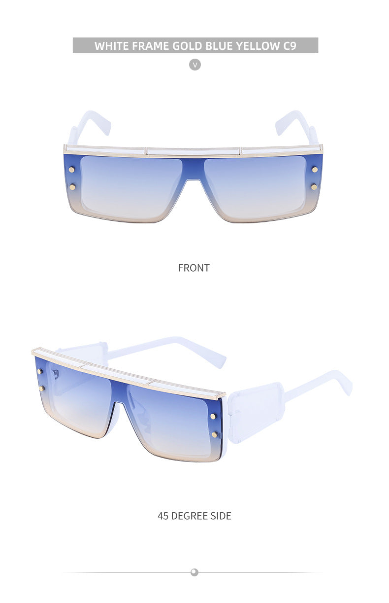 European and American Cyber Steampunk Square Frame Sunglasses for Men Trendy Y2K Wholesale Sunglasses and Eyeglasses sunglasses