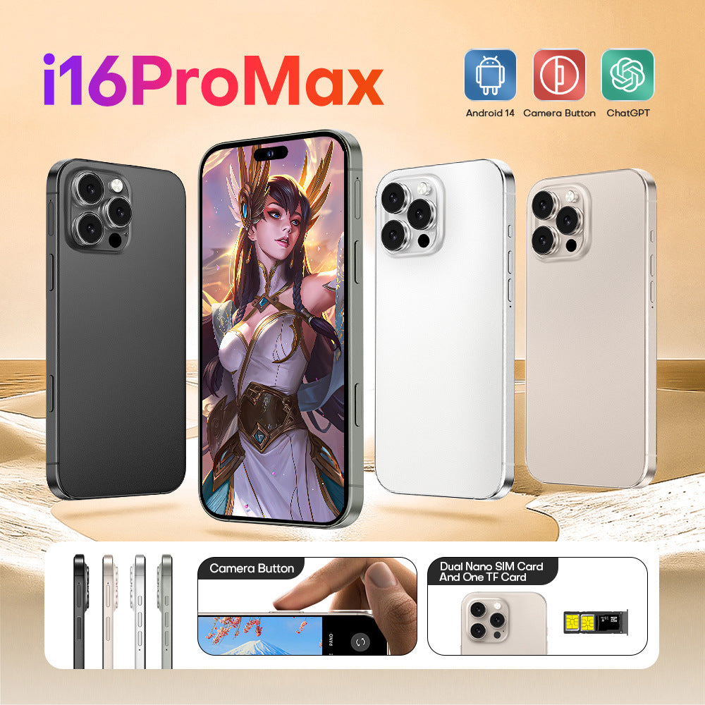 2025i16 ProMax Original Android Smartphone16+1T Shopee E-commerce