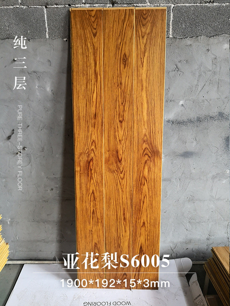 Door-to-Door Installation Old Three-Layer Large Board Pure Three-Layer Solid Wood Floor Oak Log3.0-4.0mm Underfloor Heating