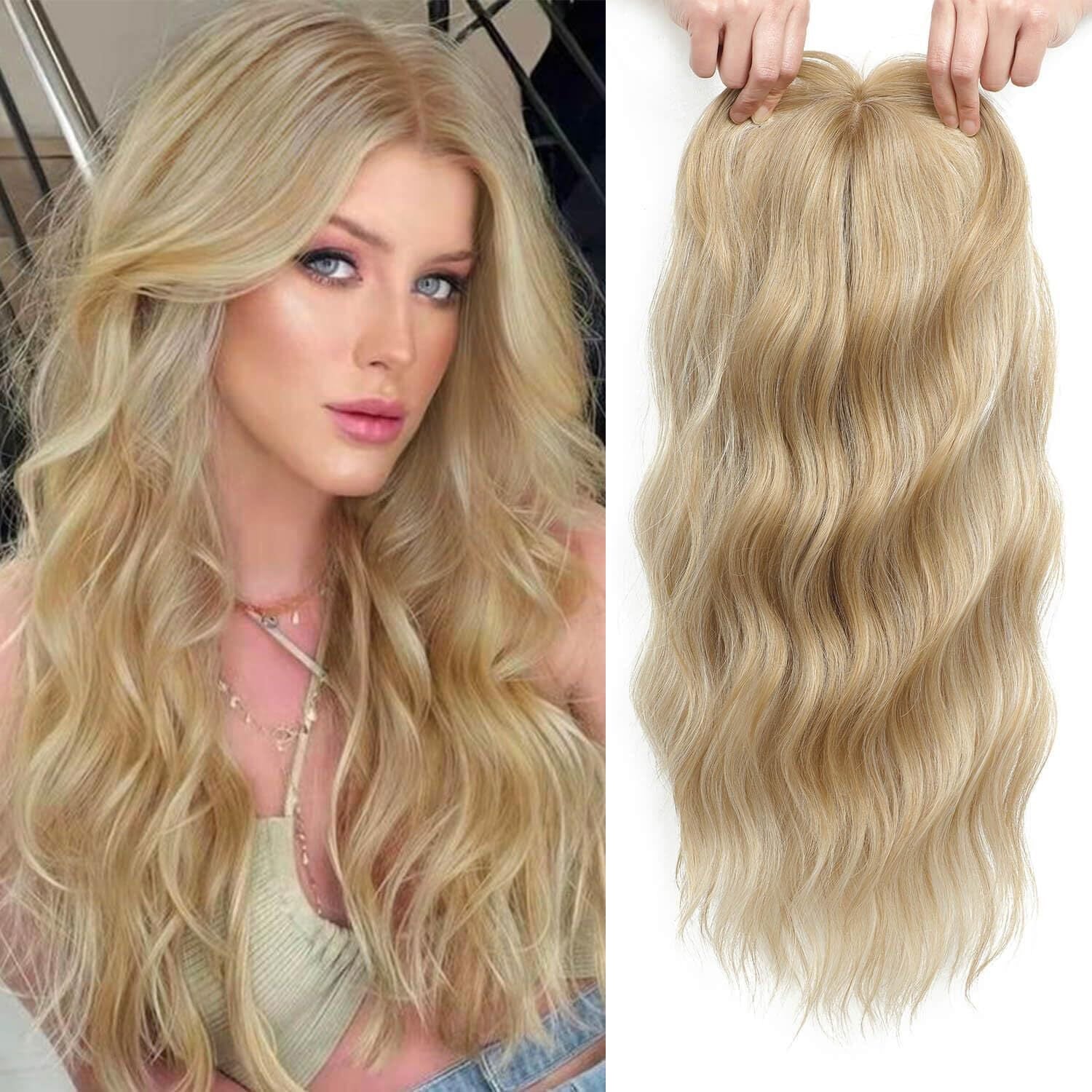 European and American Style Small Lace Hairpiece Realistic Scalp Synthetic Hair Export Wig for Women Gradient Top Middle Part Bangs Wig