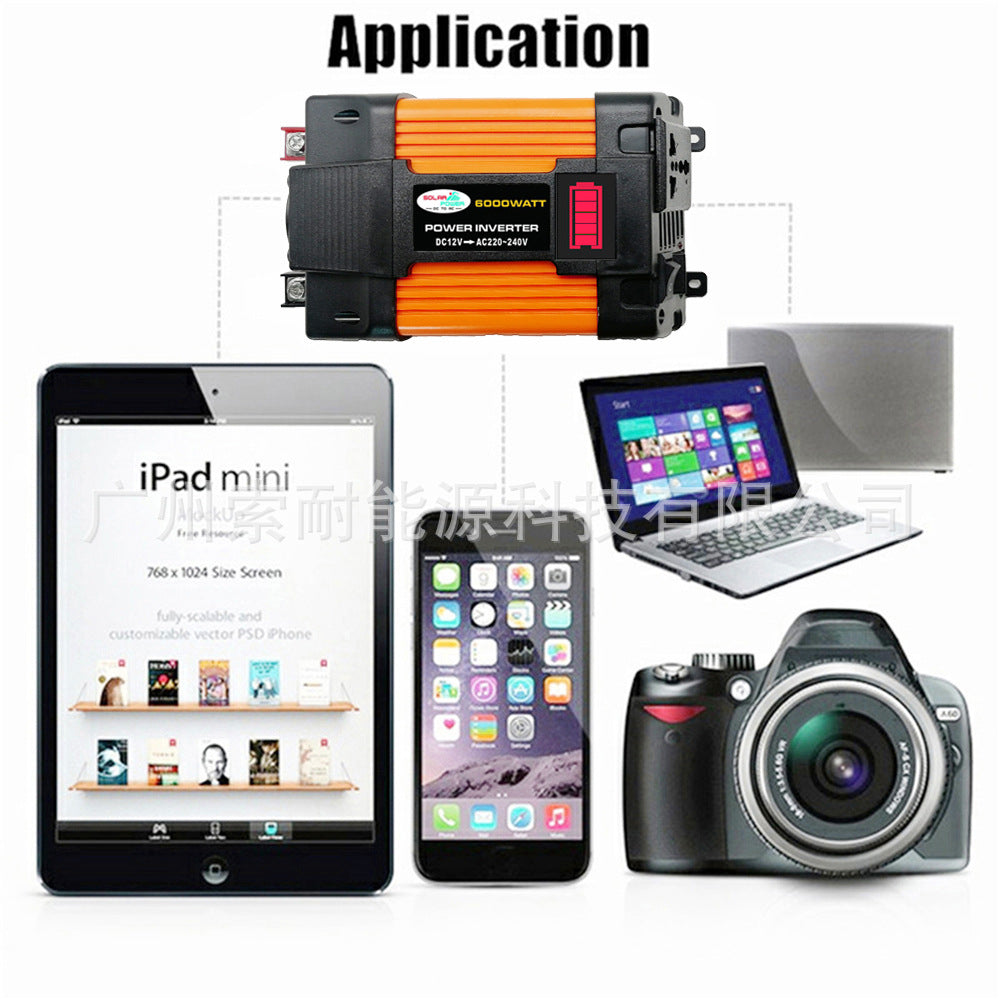 Vehicle Inverter300W/500W 12V Turn110V 220V inverter Battery Level Indicator