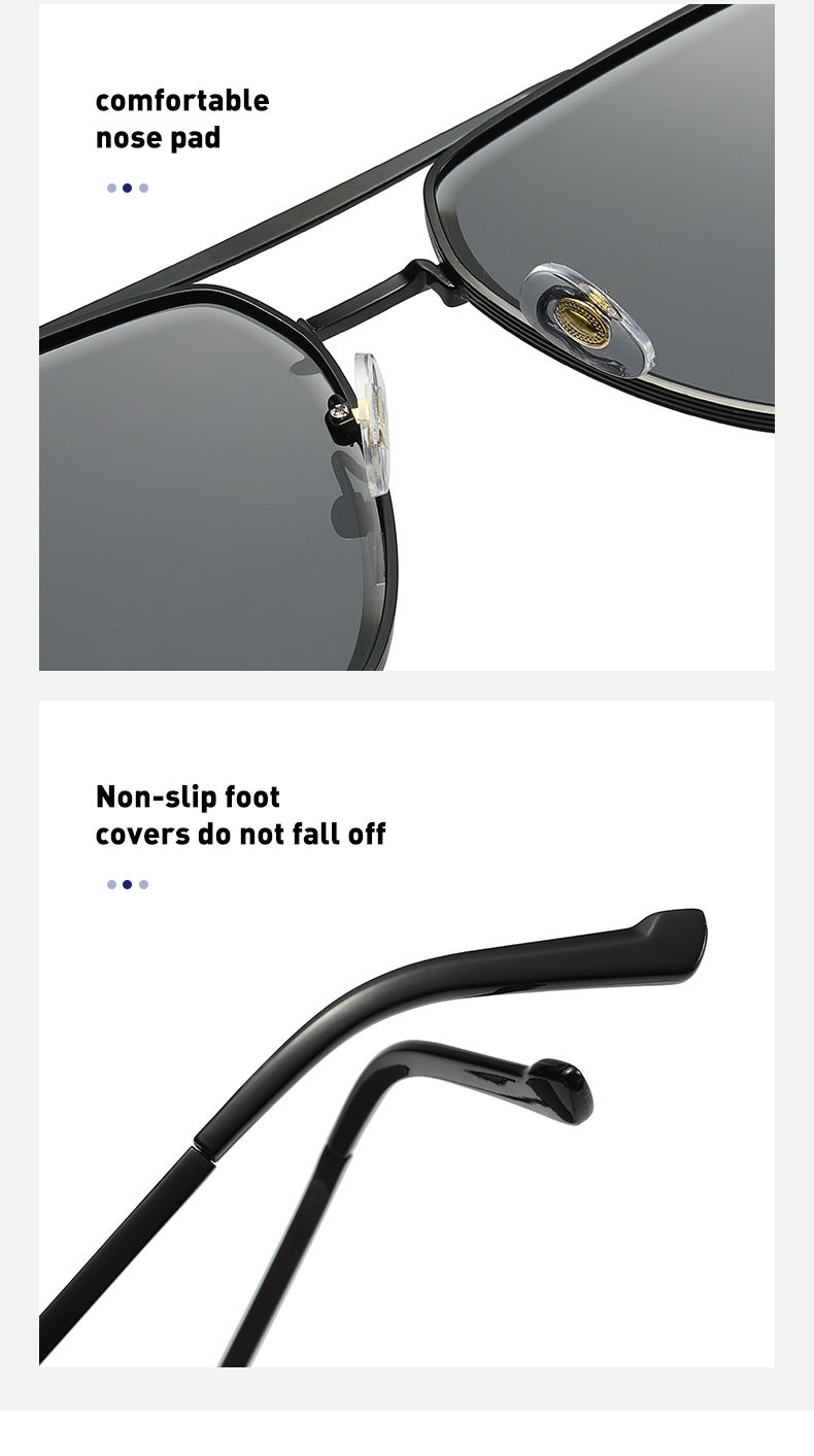 Fashion Double Bridge Sunglasses for Men UV Protection Driving Diamond Cut Edge Sunscreen Sunglasses for Women Wholesale