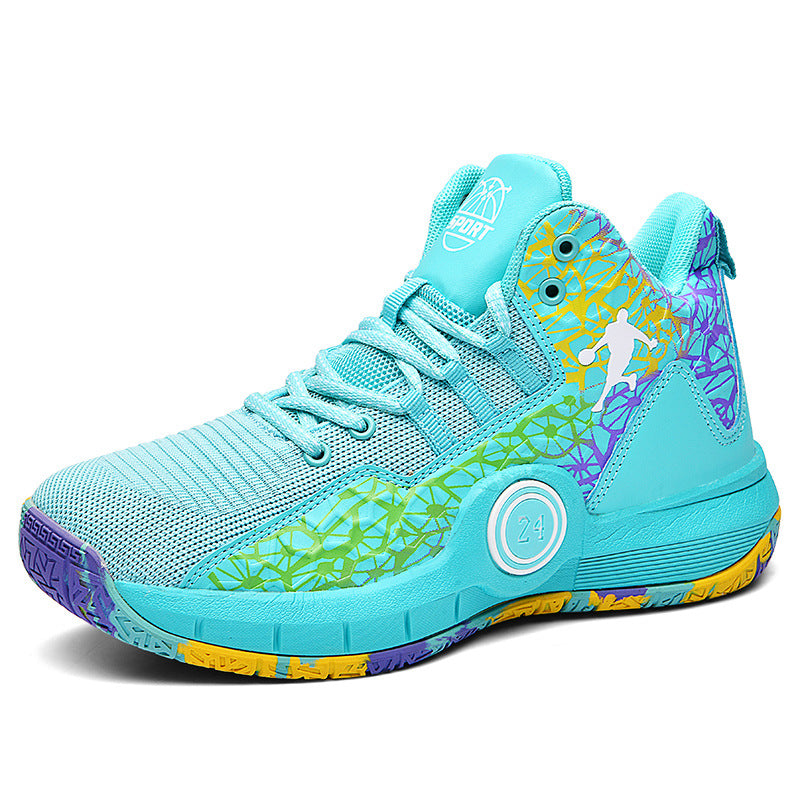 Youth Professional Basketball Shoes Men's Flyknit Mesh Sports Shoes Women's Student Trendy Practical Sneakers Wholesale