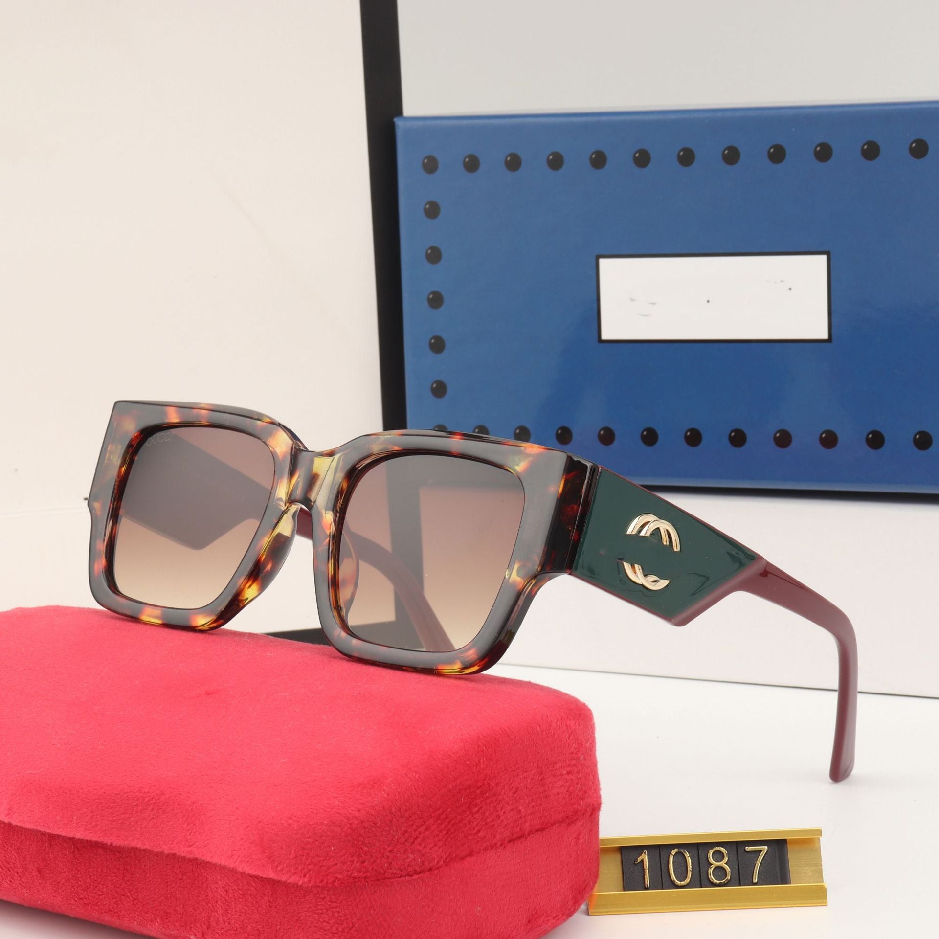 Little Red Book New G Home Sunglasses for Men and Women, Anti-UV, Round Face, Large Frame, Slimming, Driving, Sunshade Sunglasses