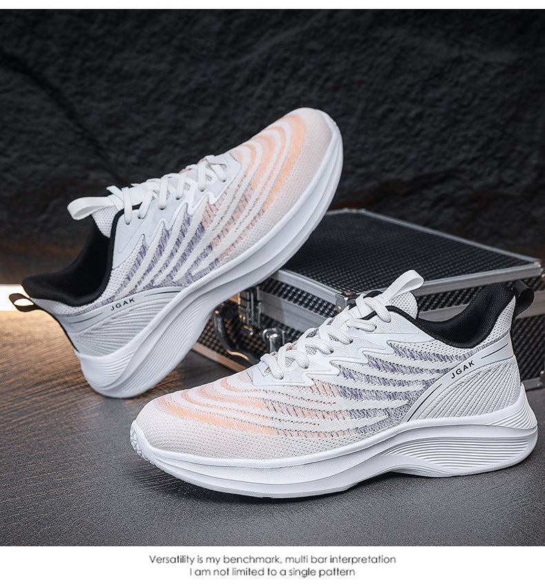 2025Foreign Trade New Fashion Sports Casual Shoes Breathable Mesh Men's Shoes Lightweight Non-Slip Wear-Resistant Running Shoes