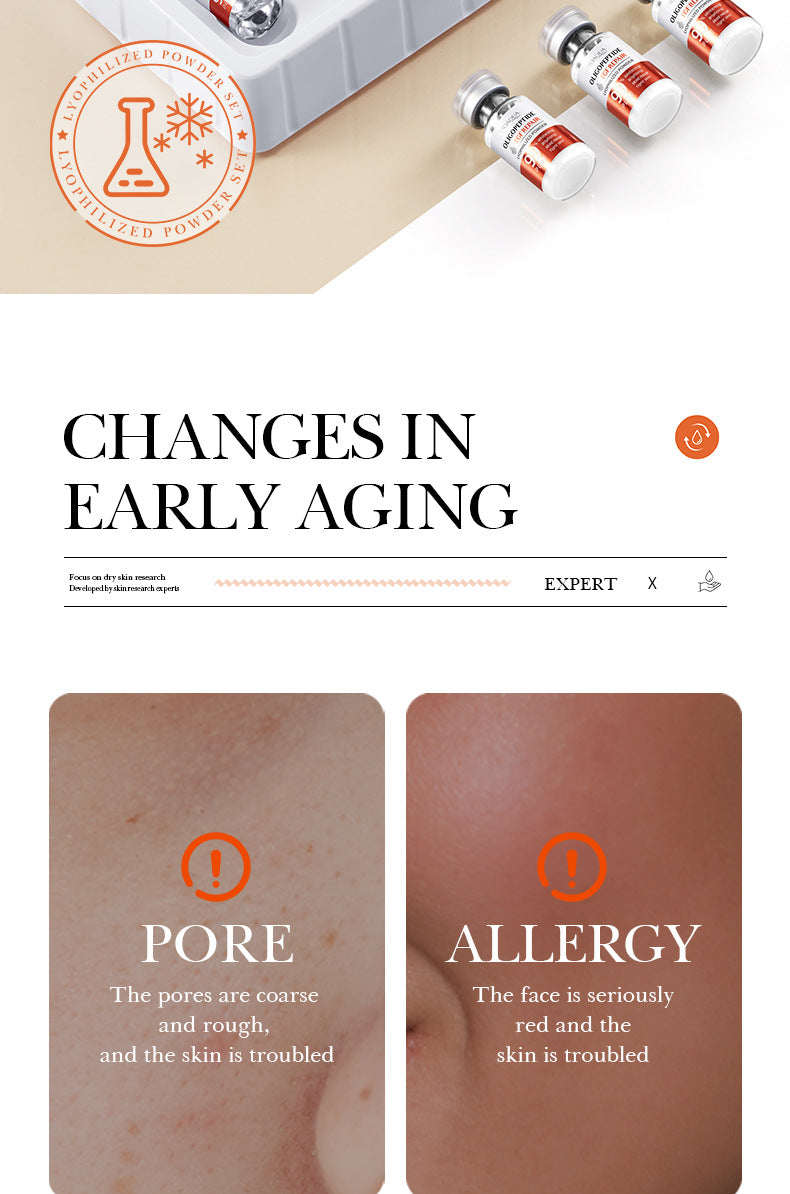 Full English Oligopeptide Freeze-Dried Powder Set BIOAOUA Hydrating Moisturizing Nourishing Skin Care Wholesale for  Trade