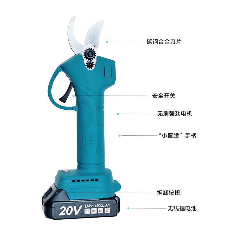 Hot selling portable home electric scissors Rechargeable Pruning Shears for Fruit Trees Lithium Battery Electric Pruner for Garden Pruning