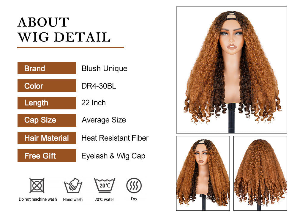 Cross-border Hot-Selling Matte Head Cover 99J V part Afro Curly Wig