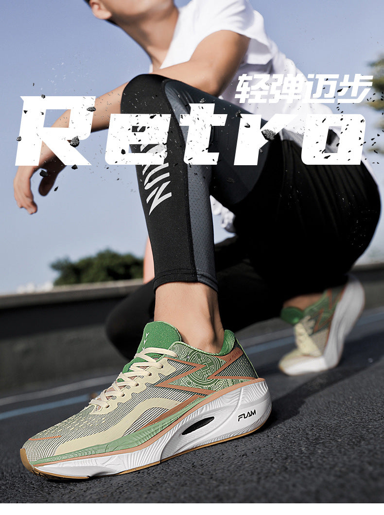 Summer New Mesh Breathable Carbon Plate Ultra-light Sports Shoes for Teenagers Couples Casual Fashion High Elastic Soft Sole Running Shoes