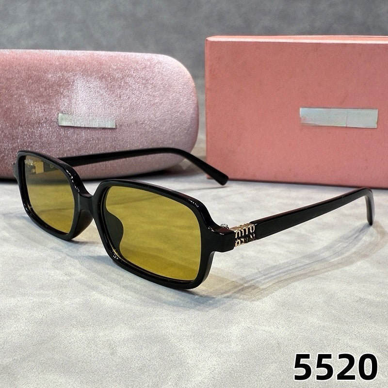 New Korean Version Bookworm Square Frame Tortoiseshell Sunglasses for Women Trendy Fashionable High-end Small Face Round Face Sunglasses