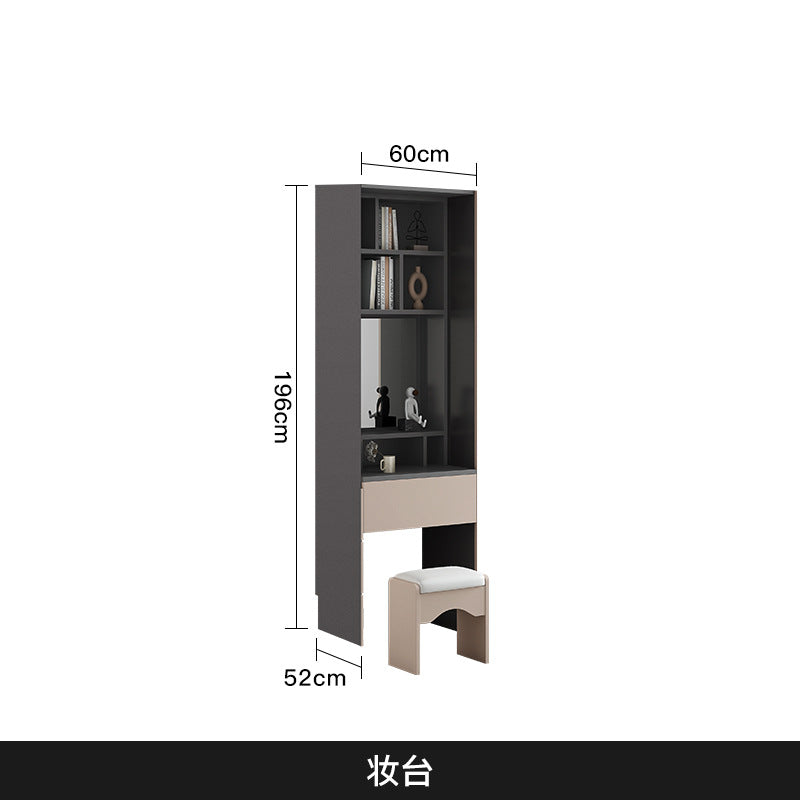 Light Luxury Glass Door Wardrobe Modern Home Bedroom Cloakroom Custom Processing Assembly Wardrobe Storage Large Wardrobe