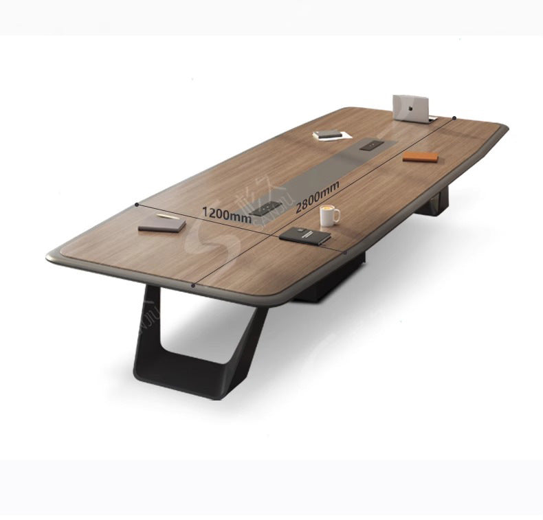 Office Conference Table Long Table Simple Modern Long Strip Table Conference Room Table and Chair Set Lacquered Large Employee Training Table