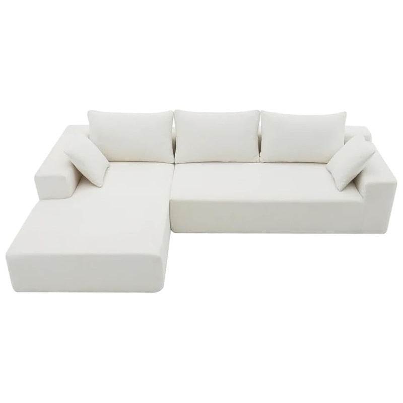 Vacuum Compression Modern Minimalist Tofu Block Sofa Small Apartment Living Room Retro Straight Row Roll Pack Square Fabric Sofa