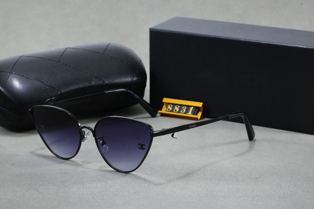 Xiaoxiang Big Brand Fashion Metal Cut Edge Sunscreen Sunglasses Trendy Street Style Brightening Slimming Sunglasses sunglasses