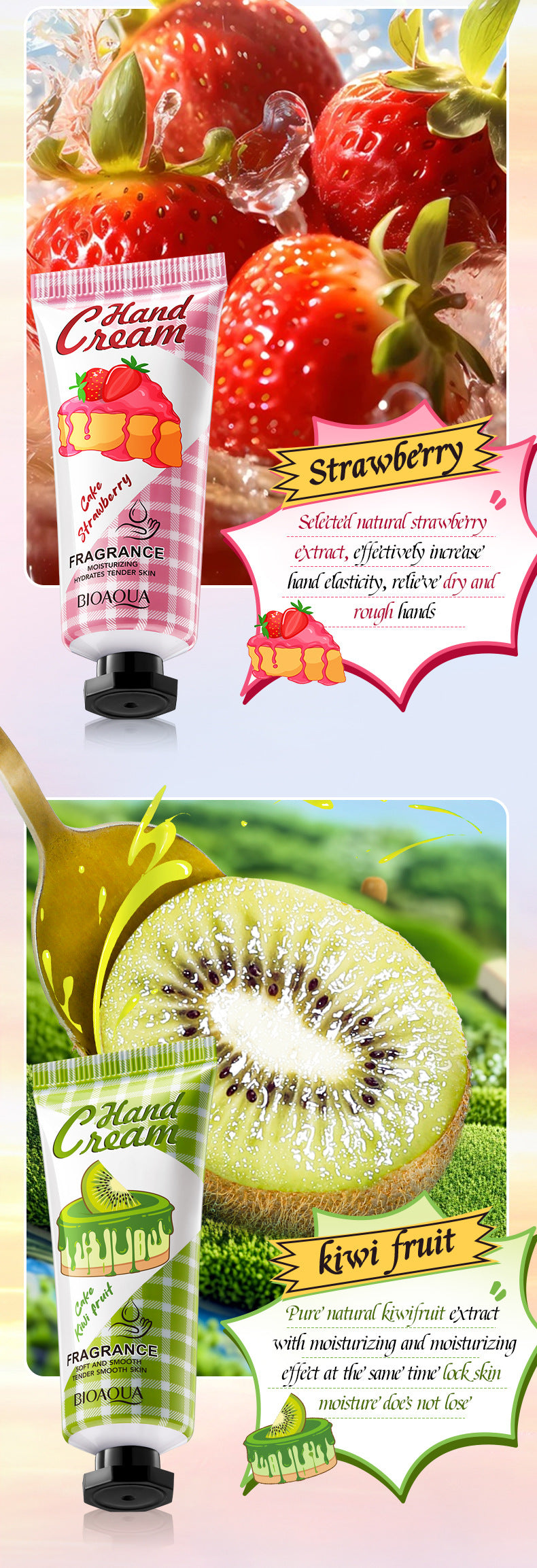 BIOAOUA 香氛保湿护手霜套装 秋冬季保湿护手霜跨境外贸批发