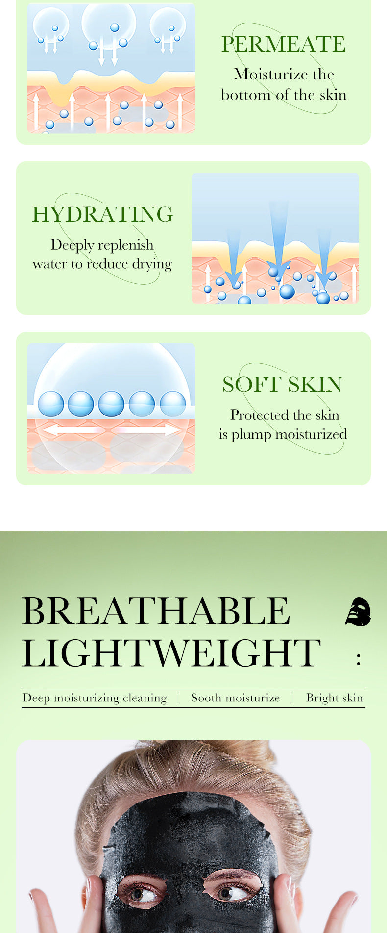 Cleansing Mask25g ZOZU Bamboo Charcoal Deep Cleansing Blackhead Removal Sheets Cross-Border Wholesale