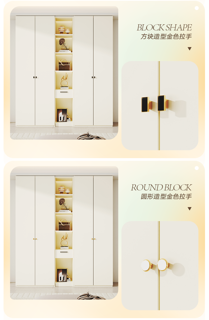 Custom Wardrobe One-Door to Ceiling Combination Home Bedroom Furniture Simple Modern European Pine Board Storage Closet