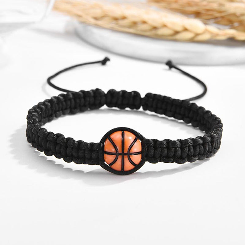 Valentine's Day Gift Baseball Bracelet for Boyfriend Football Basketball Rugby Friendship Sports Ball Woven Bracelet