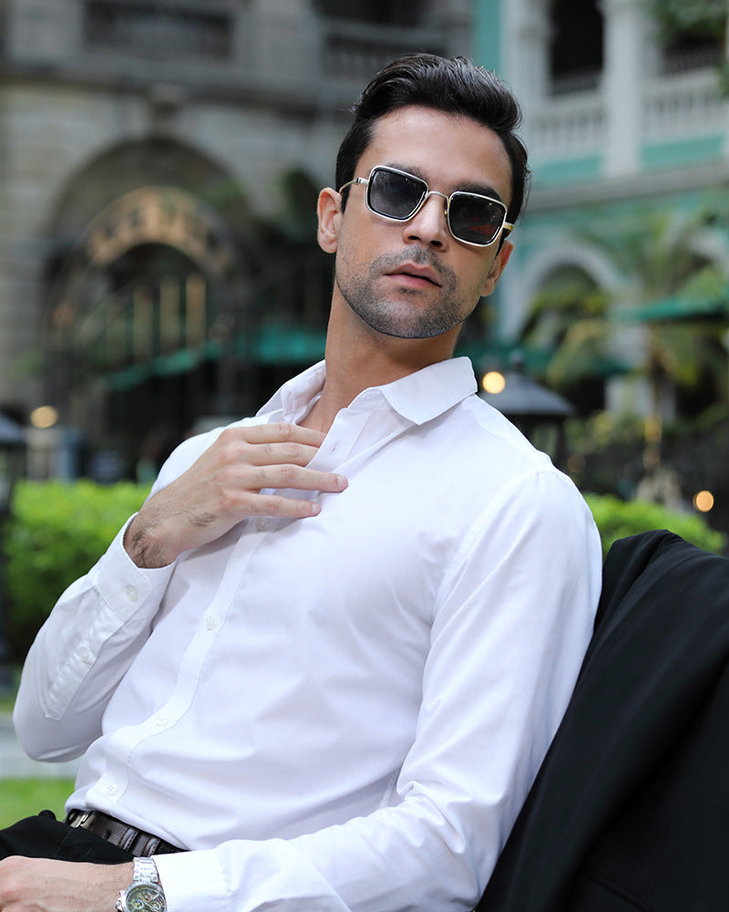 KABIR SINGH Steampunk Small Square Frame Sunglasses for Men High-end Indian Sunglasses Men's Glasses