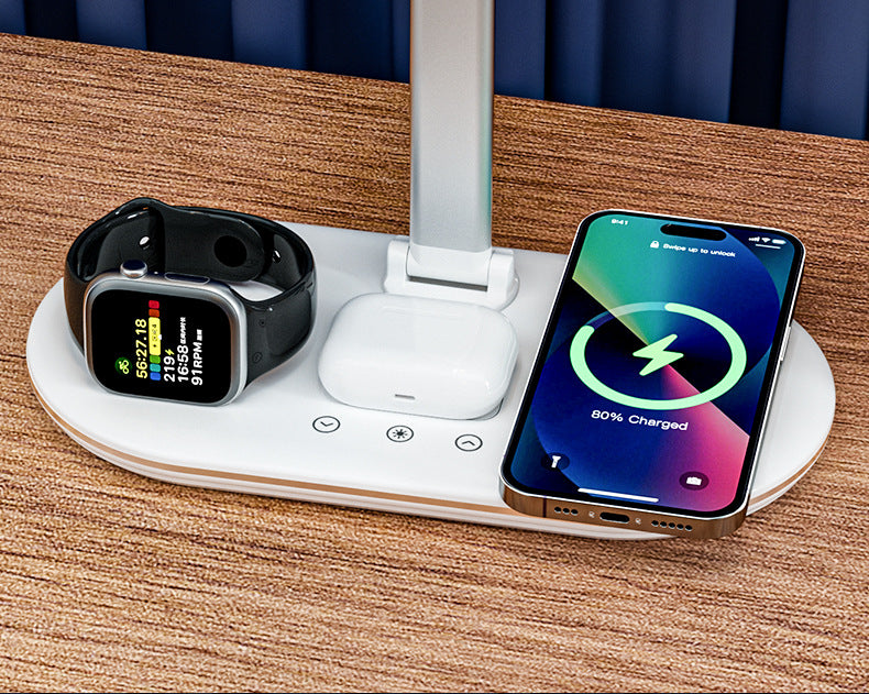 3-in-1 90% off Stackable Desk Lamp Wireless Charging Multi-Functional Eye Protection Desk Lamp Home Bedroom Bedside Lamp Dormitory Study Lamp