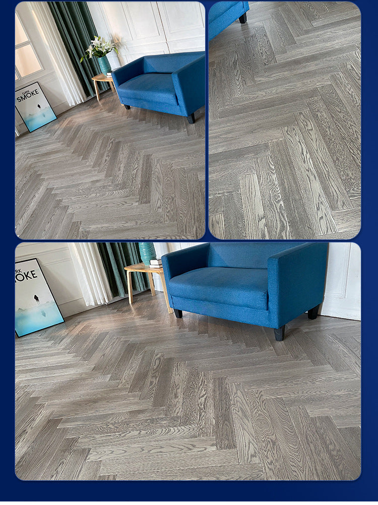 In-stock wholesale with on-site installation Herringbone Locking Floor Heating New Three-Layer Solid Wood Flooring Oak Black Walnut Flooring