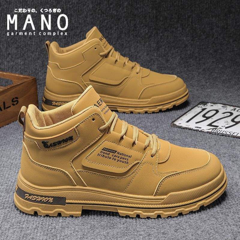 Men's Shoes2025Spring New Thick-Soled Height-Increasing Versatile Retro Low-Cut Martin Boots Men's Outdoor Hiking Mountaineering Shoes