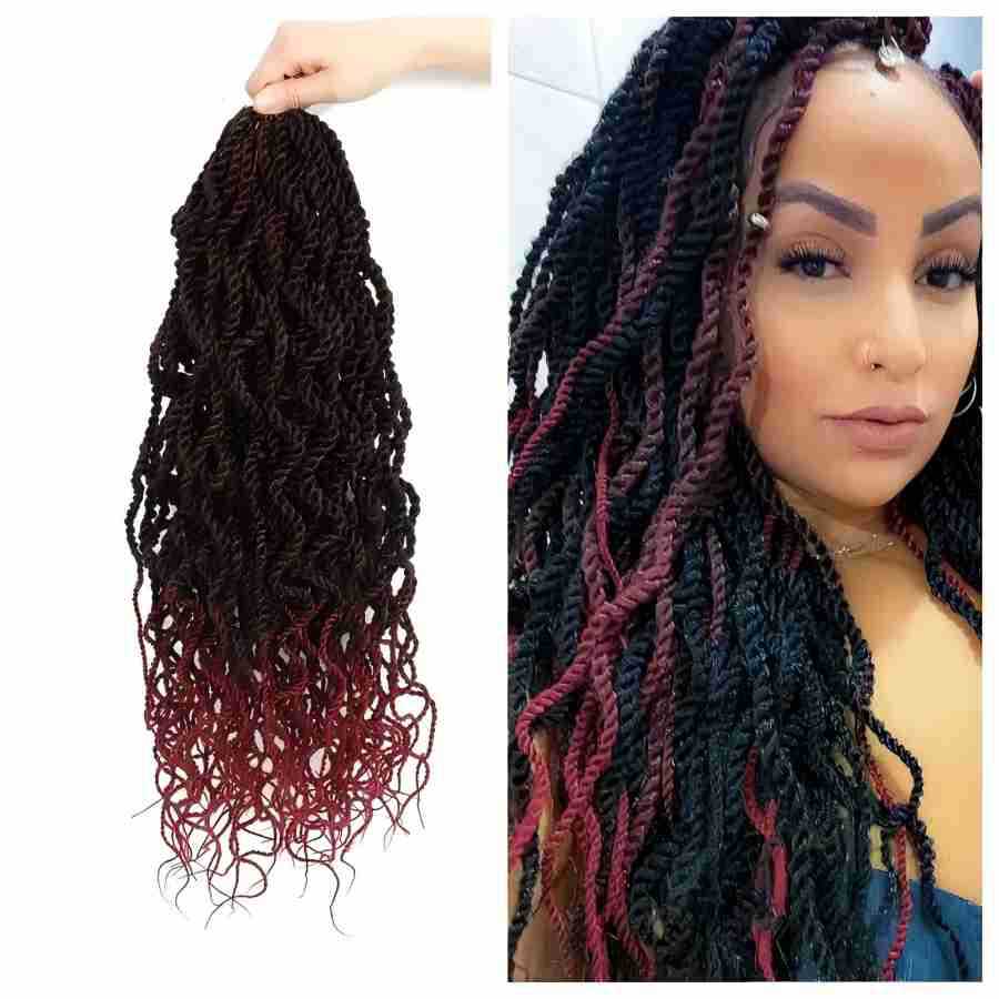 European and American Cross-Border Direct Supply Synthetic Wigs18Curved Dreadlocks Wavy senegalese twist Wig