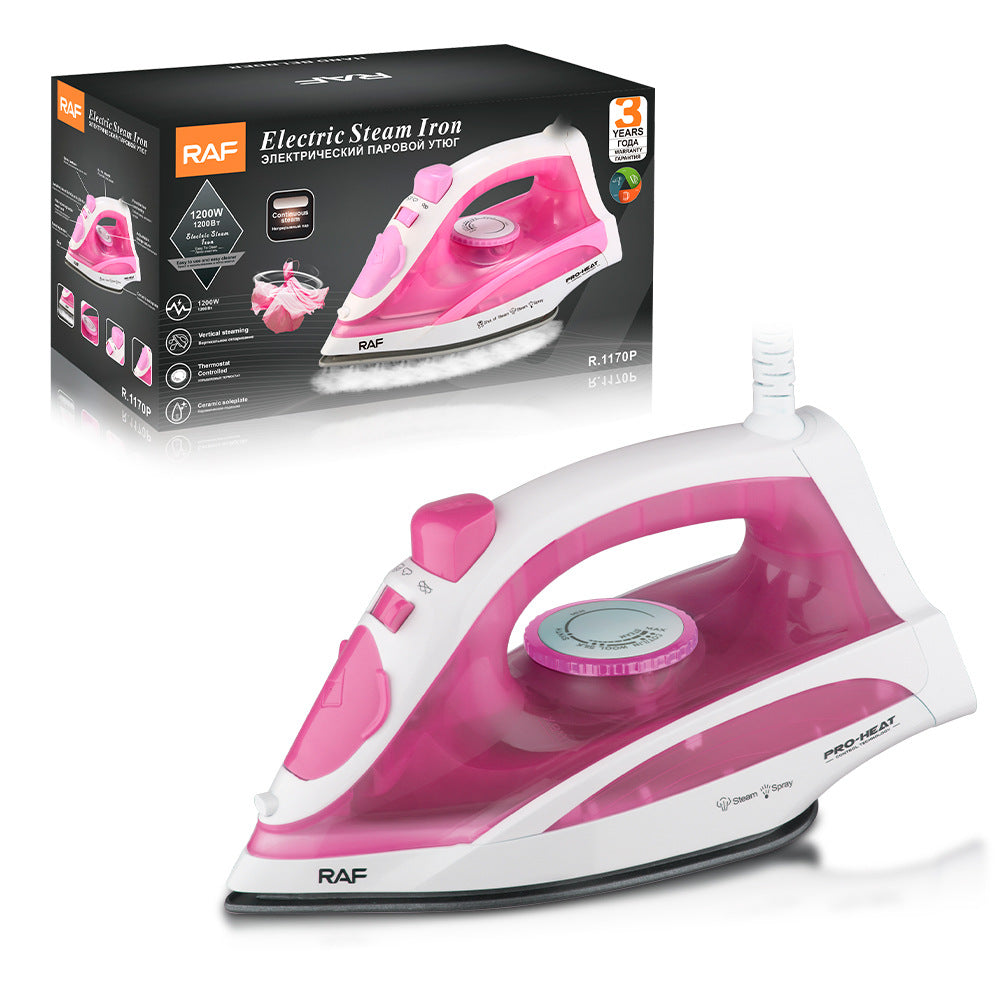 RAF European Standard Electric Iron Steam Household Electric Iron Handheld Portable Ironing Machine Multi-Function Three-Speed