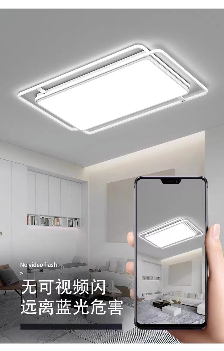 Ceiling Light Full Spectrum Living Room Light Modern Simple Large Light Hall Main Light White Ultra-thin Rectangular Zhongshan Lighting Fixture