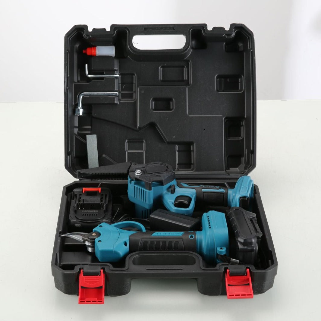 New Household Mini Electric Chainsaw Two-Piece Set Electric Garden Pruning Shears Multi-Functional Handheld Lithium Battery Pruning Shears