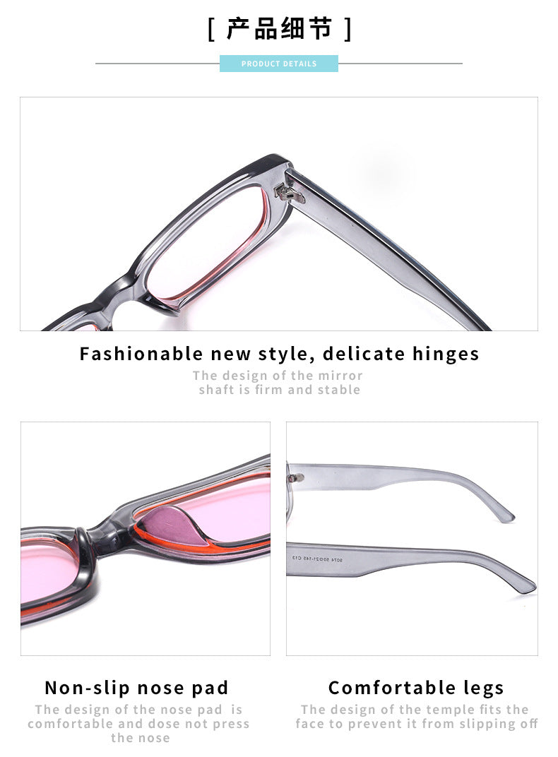 Vintage Cat Eye Sunglasses for Women Fashion Trend Oval Small Frame Sunglasses Sun Protection Glasses sunglasses