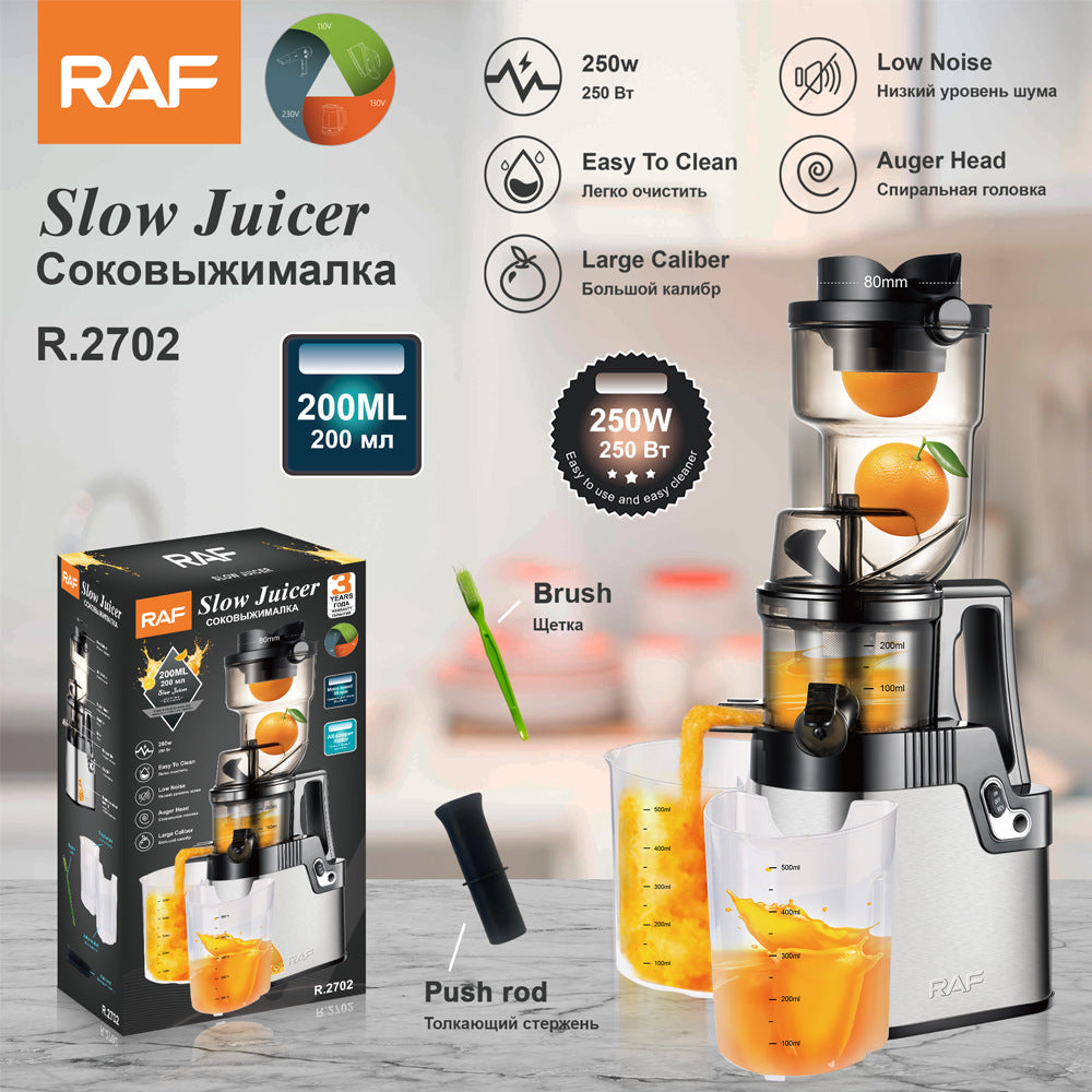 RAF European Standard Fully Automatic Fruit and Vegetable Juice Extractor Multifunctional Juice and Pulp Separator Juicer  Juicer2702