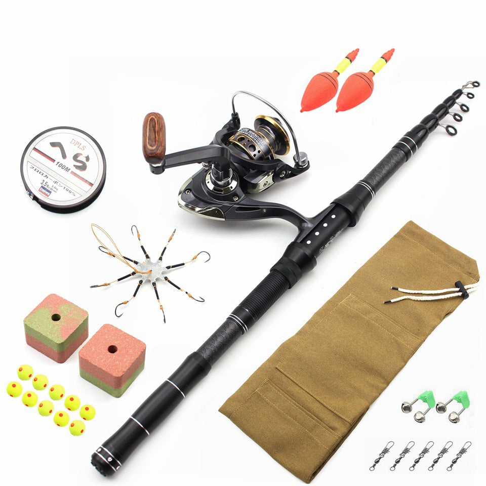 Ultra-short Portable European Carp Fishing Set Fishing Gear Combination European and American Fishing Rod Sea Rod Can Be Used FBA