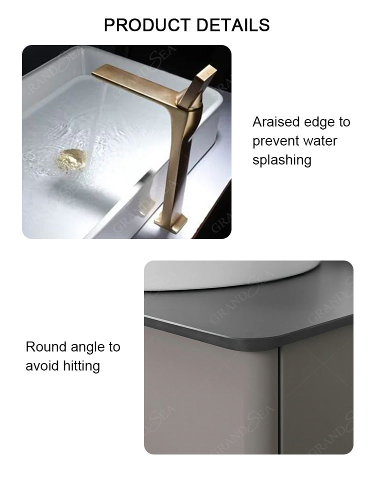 80CM Sink Luxury Storage Furniture Frees Standing Modern Design Toilet Painted Vanity Bathroom Cabinet