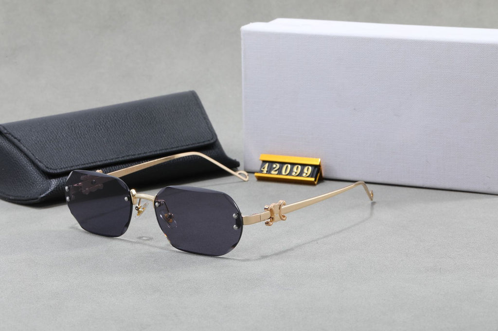 Arc de Triomphe Fashion Metal Frameless High-end Sunglasses for Women Windproof UV Protection Versatile CL42099U