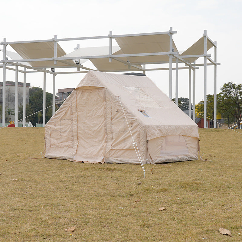 6㎡Custom Inflatable Camping Tent Outdoor Rainproof Thickened Luxury Camping Small House Tent3-4People