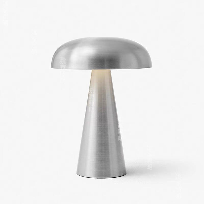 Coconut Mushroom Table Lamp Danish Mushroom Lamp Metal Bar Rechargeable Table Lamp Restaurant Atmosphere Decoration Night Light